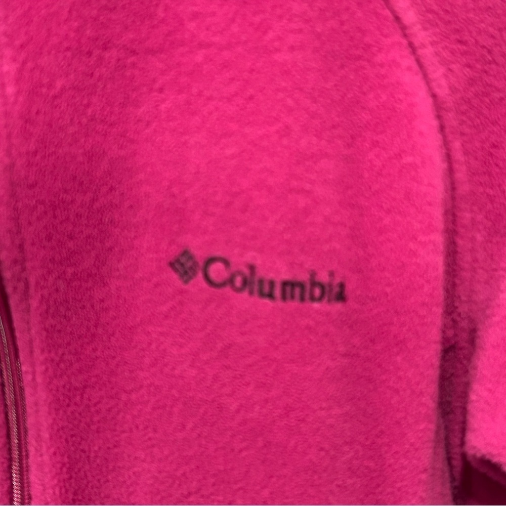 Columbia Fleece Full Zip Women’s Jacket Size Medium, Pink - Picture 3 of 6